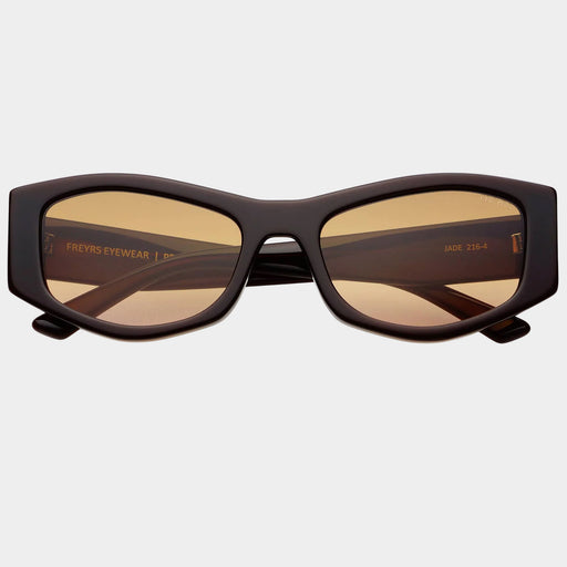 Jade Acetate Cat Eye Sunglasses : Chocolate
