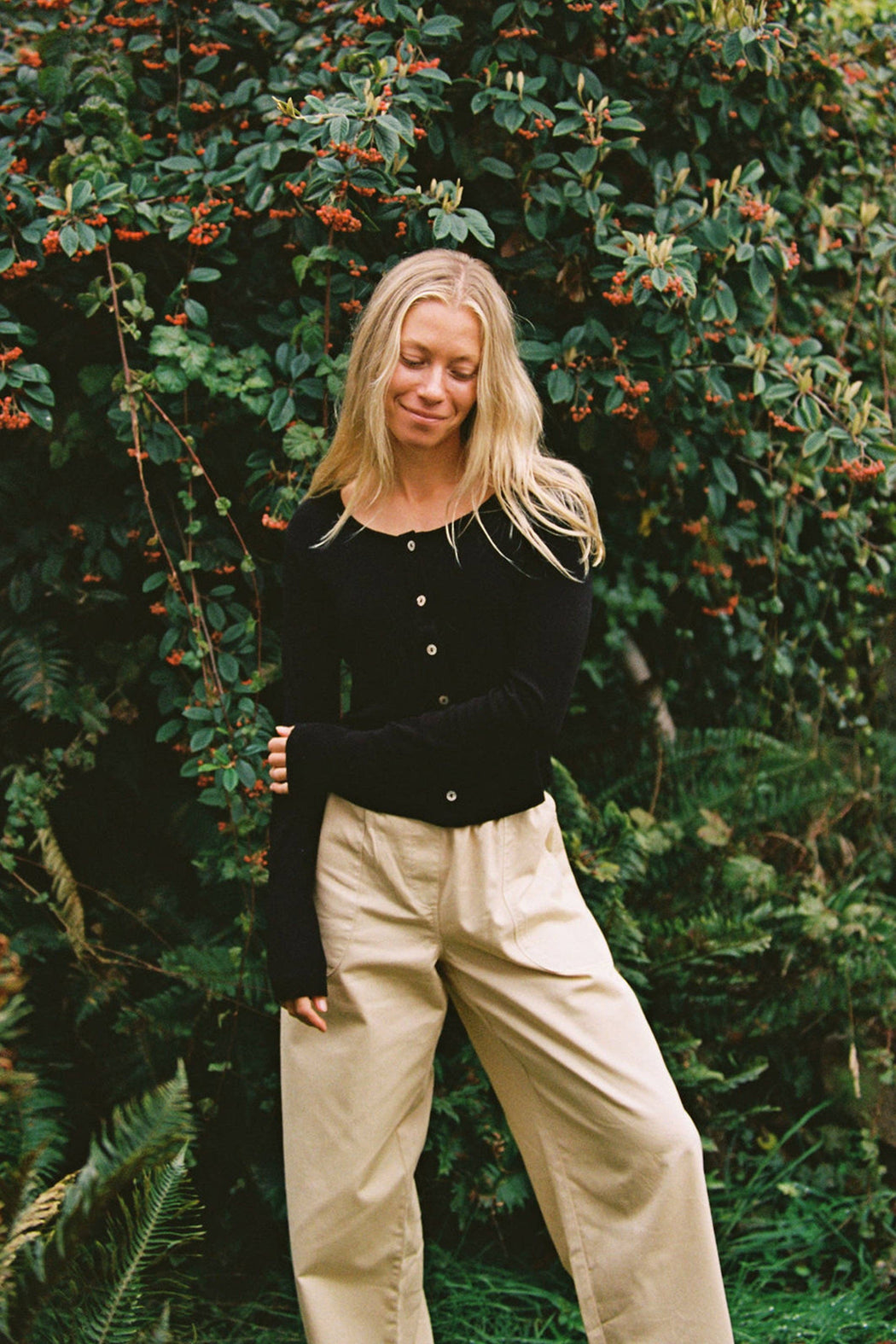 Organic Rib Cardigan | Black