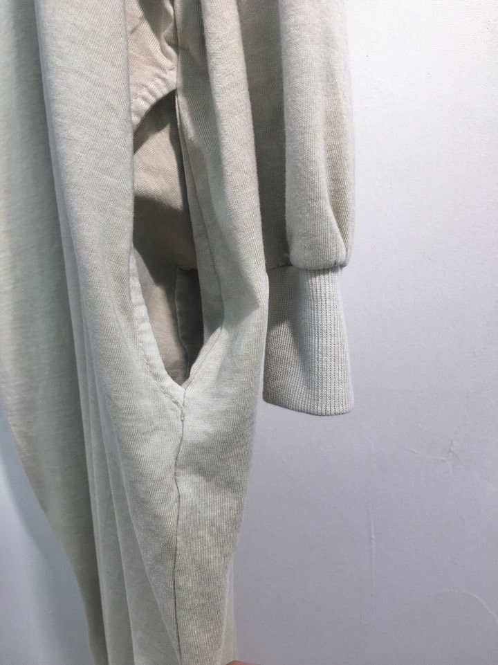 Oversized Long Sleeve Cotton Maxi Dress | Oat