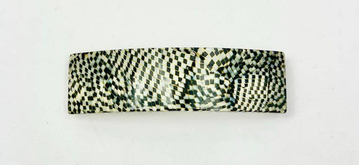 Classic Medium Rectangle French Barrettes: SaltnPepper