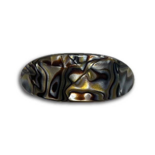 Curved Oval French Pony Barrettes: Tokyo