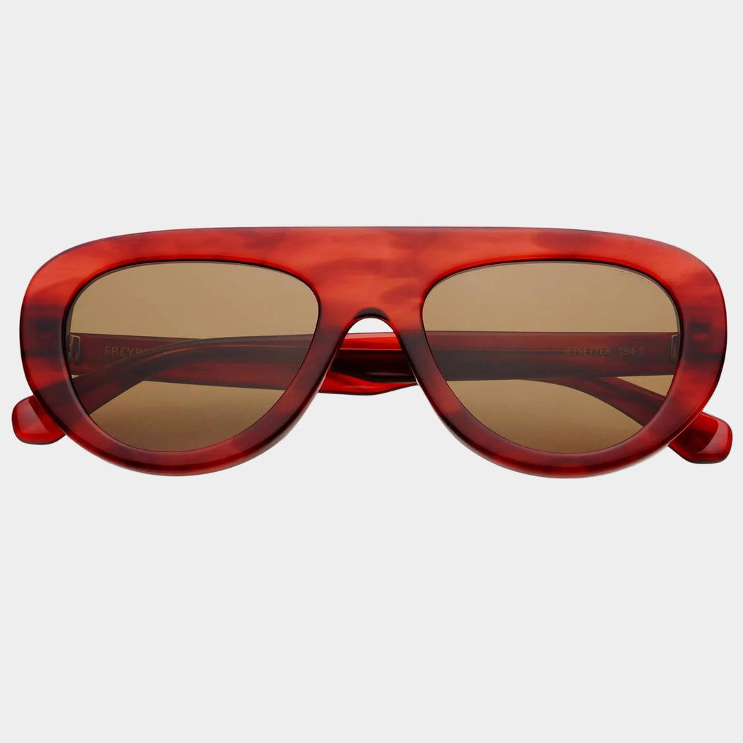 Jetsetter Acetate Unisex Aviator Sunglasses : Merlot