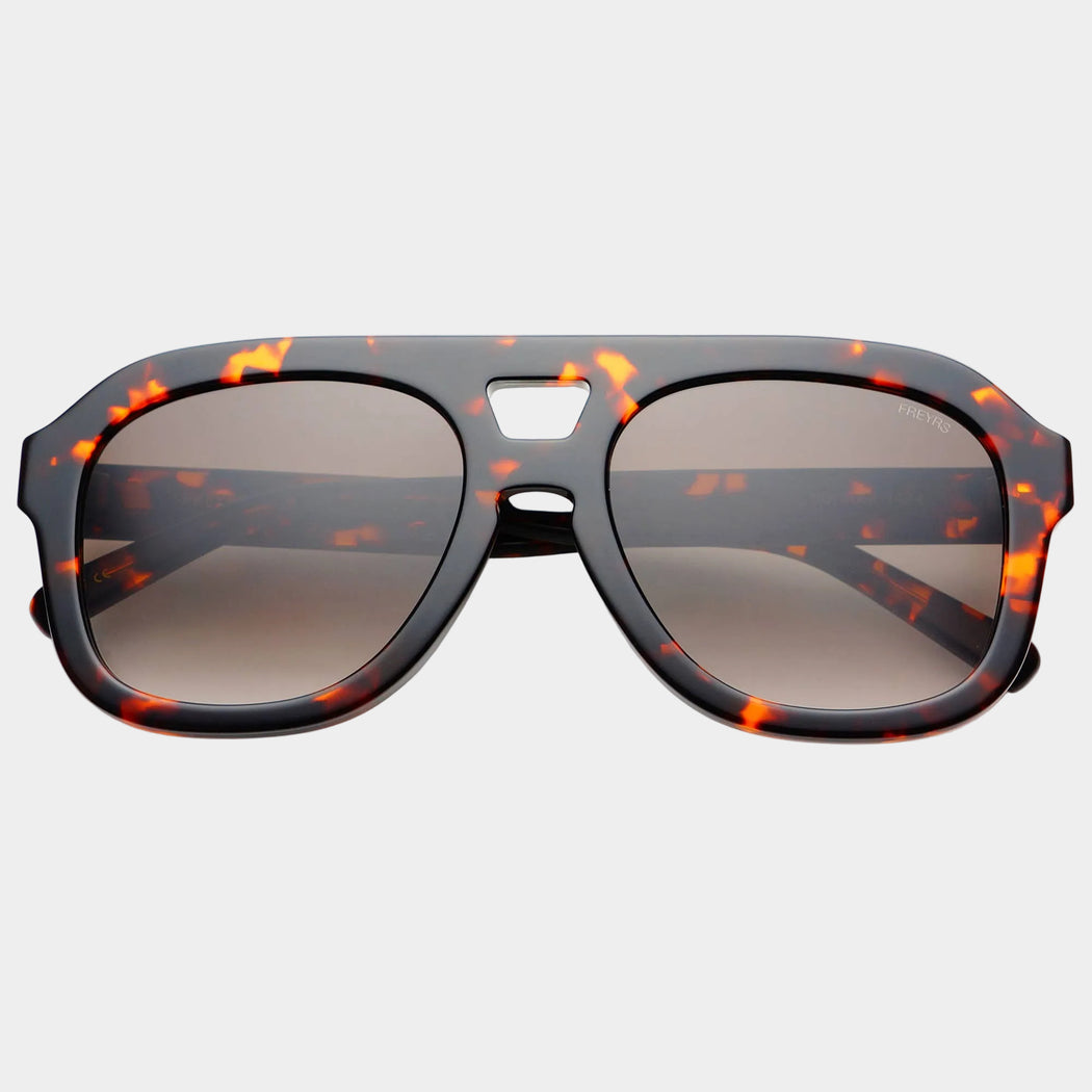 Voyager Acetate Oversized Aviator Sunglasses: Tortoise