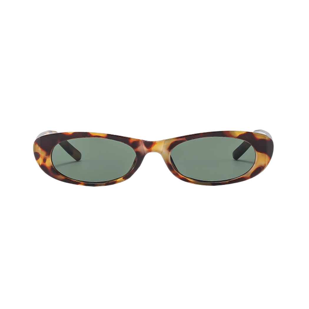 The Rosa - Tort/Sage - Soft Rectangle Sunglasses