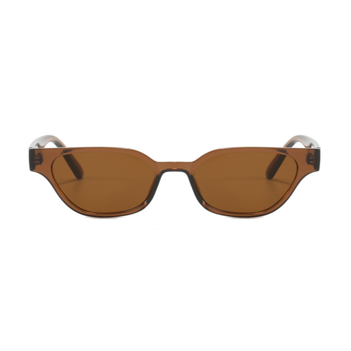 The Jennie - Cola - Petite 90s Rectangular Sunglasses