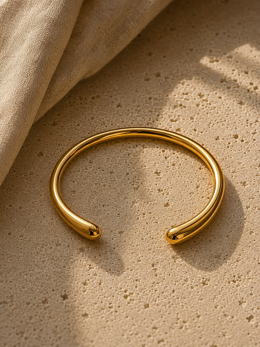 Paloma Cuff Bracelet | Gold Organic Open Cuff