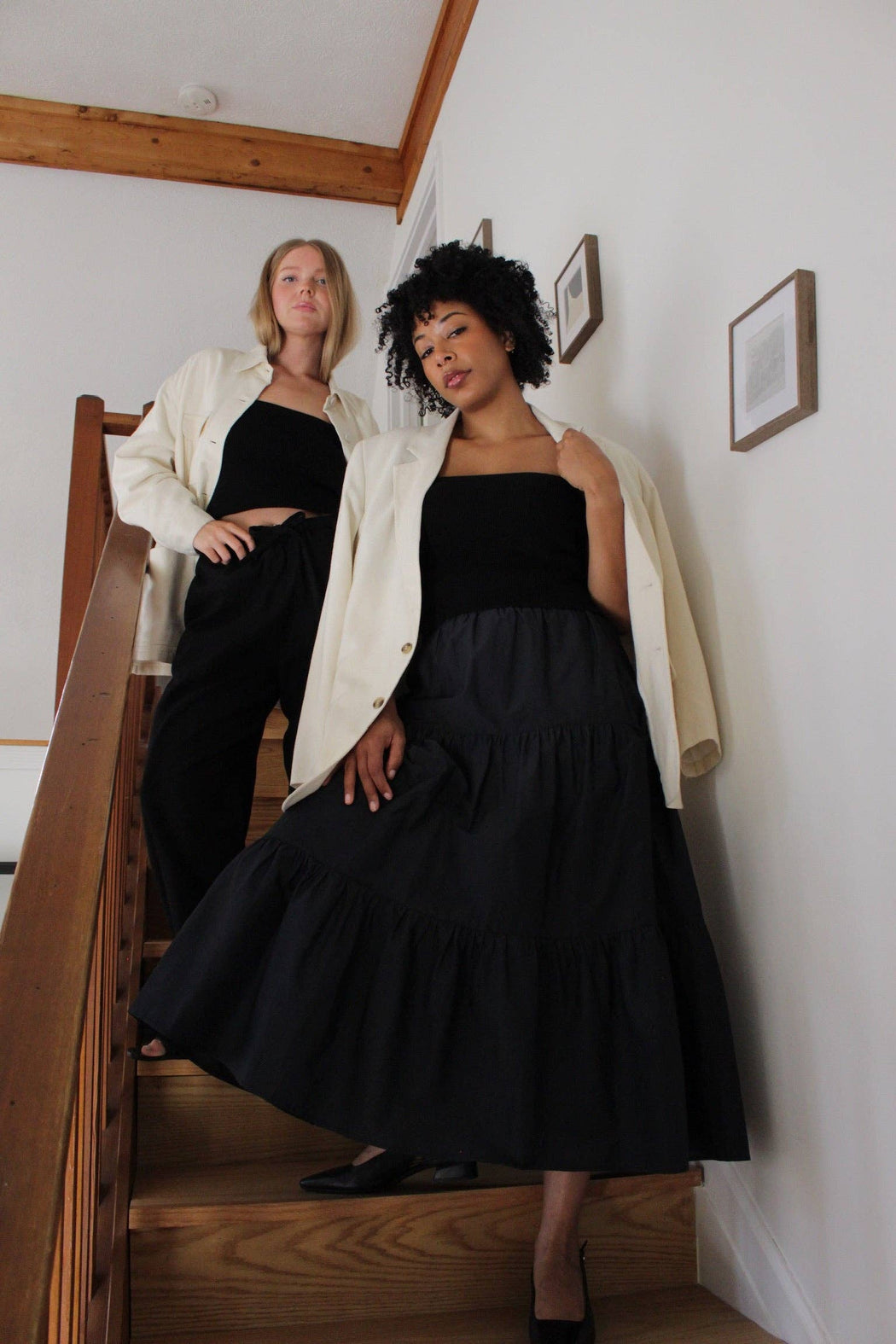 Skyler Woven Silk Blazer | Natural