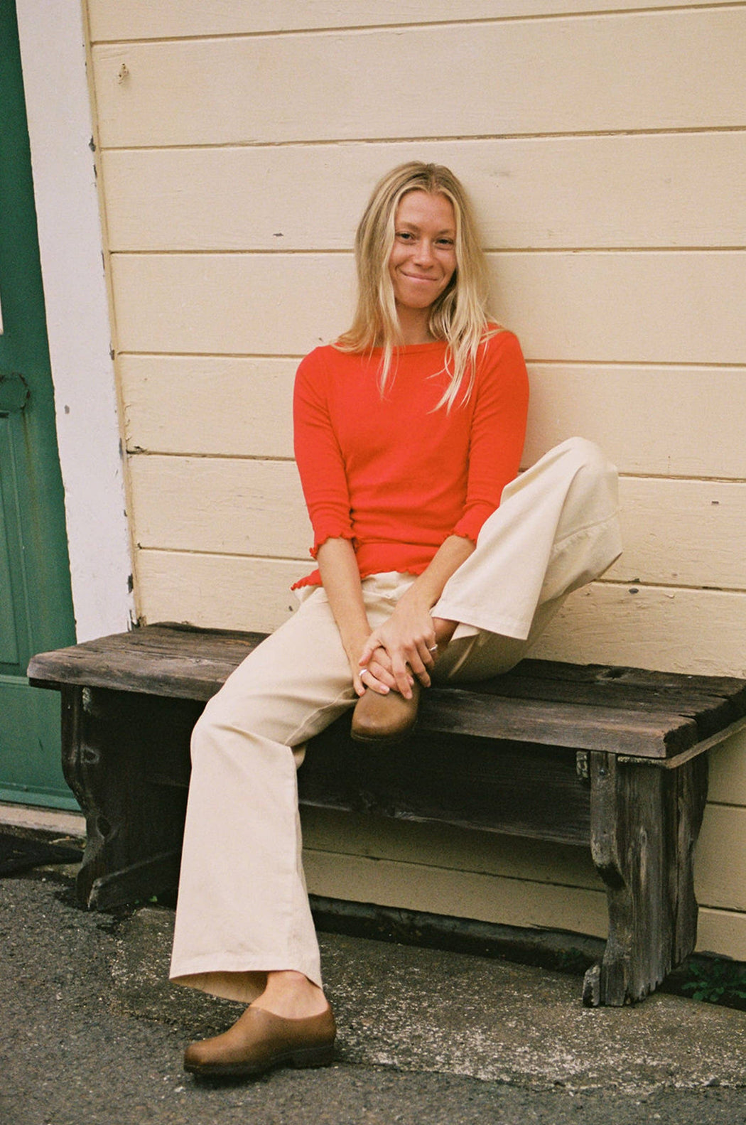 Ballet Pointelle Tee | Cherry