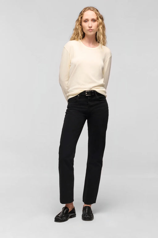 Dala | Calla Mid Rise Straight Ankle Jean | One Year Black | Plus Size | Hazel & Rose | Minneapolis