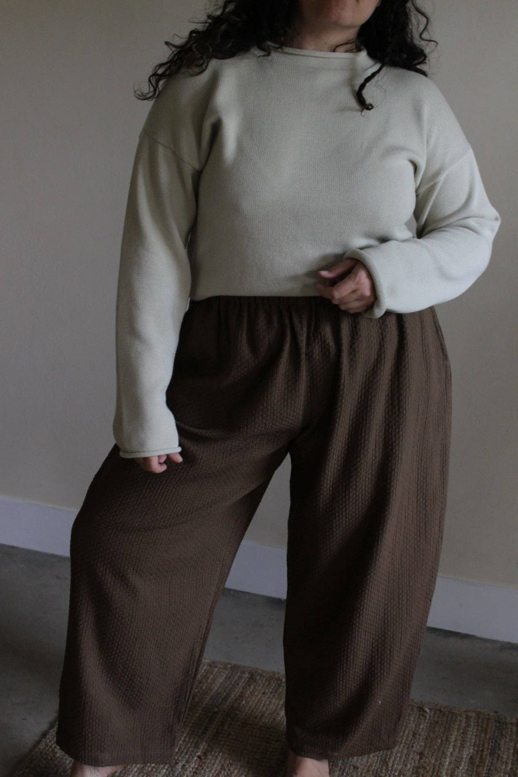 Luca Pima Cotton Pullover | Ecru