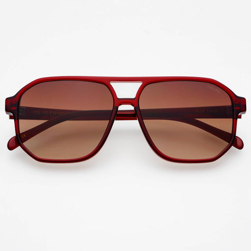 Billie ( NEW ) Unisex Aviator Sunglasses : Dark Cherry