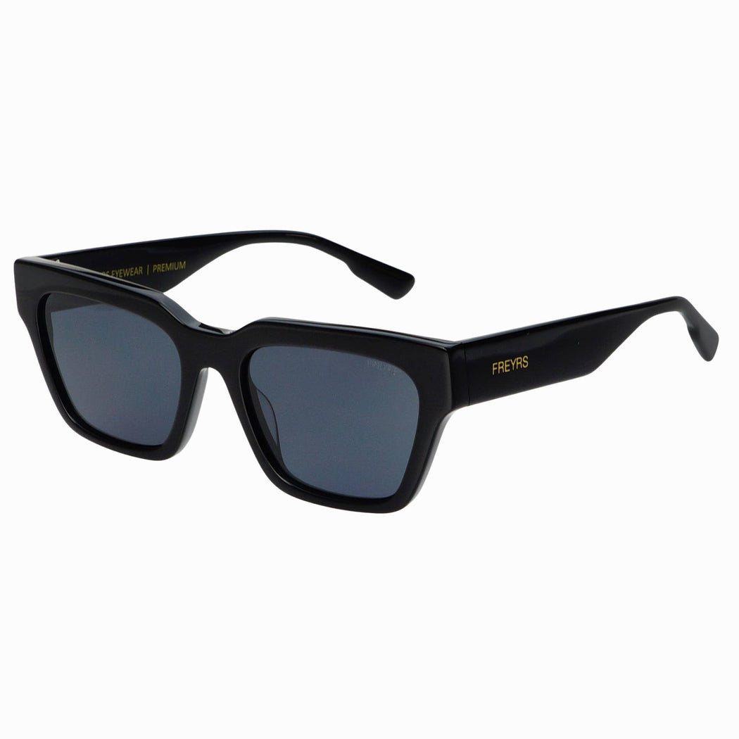 Hayden Acetate Unisex Rectangular Sunglasses: Black