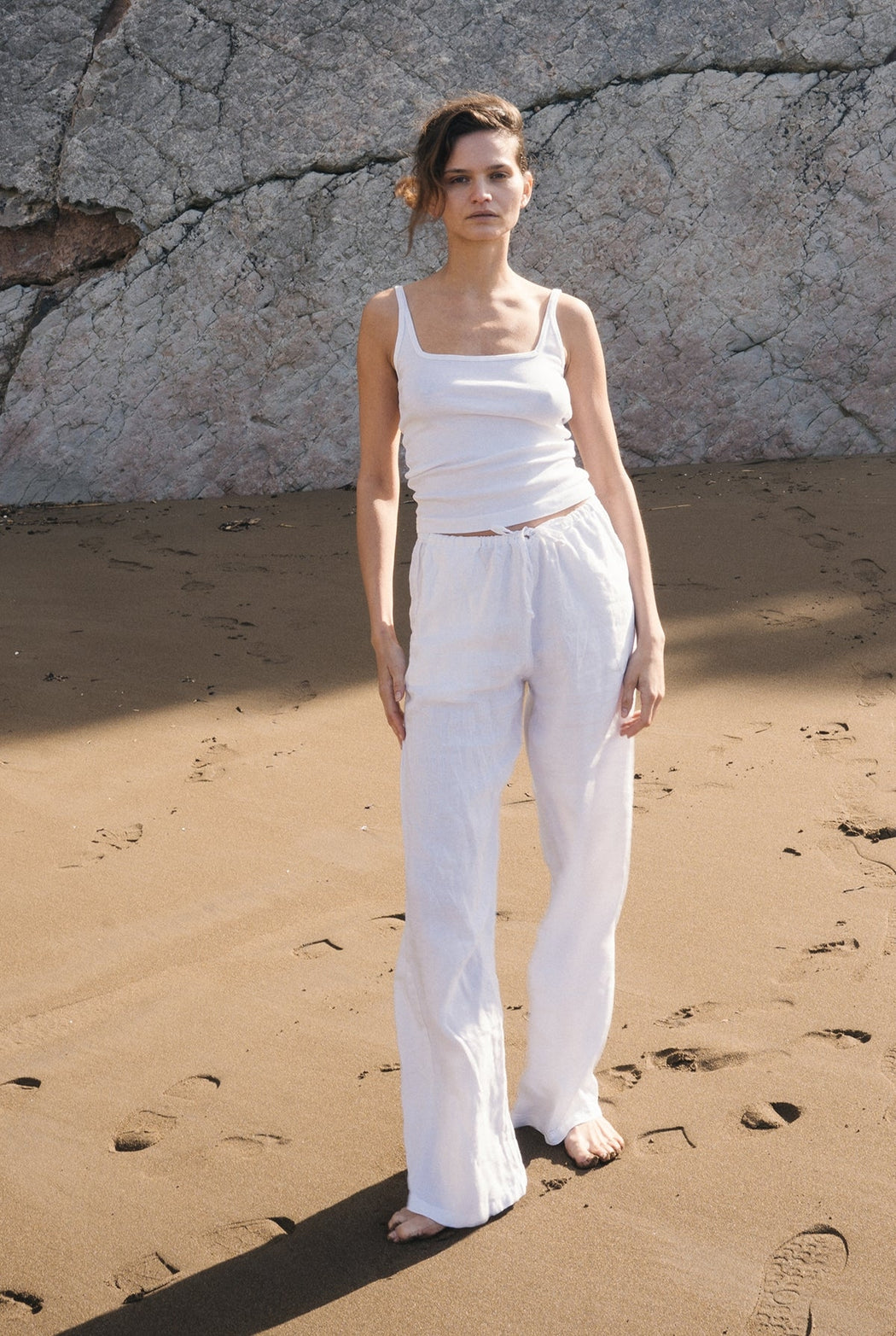 Organic Square Cami | White