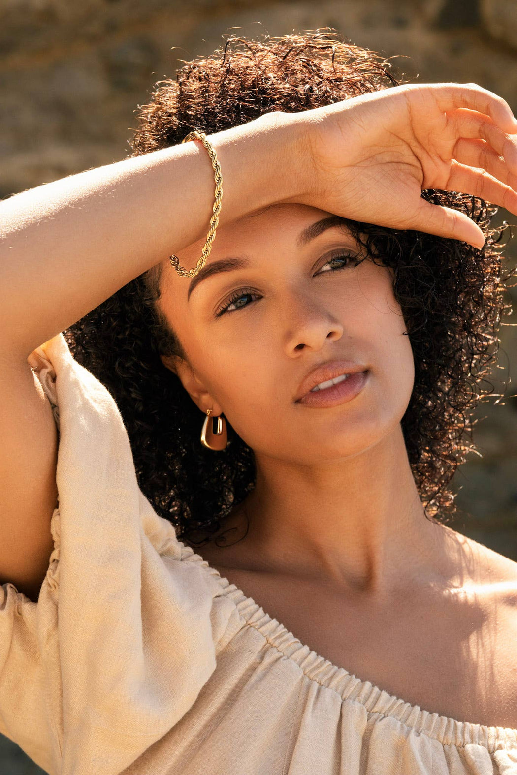 Lucia Hoops | Gold Geometric Angular Hoop Earrings