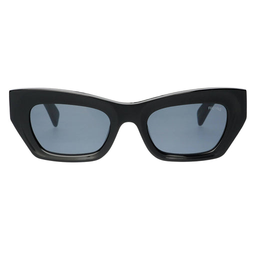 Selina Womens Acetate Cat Eye Sunglasses: Black