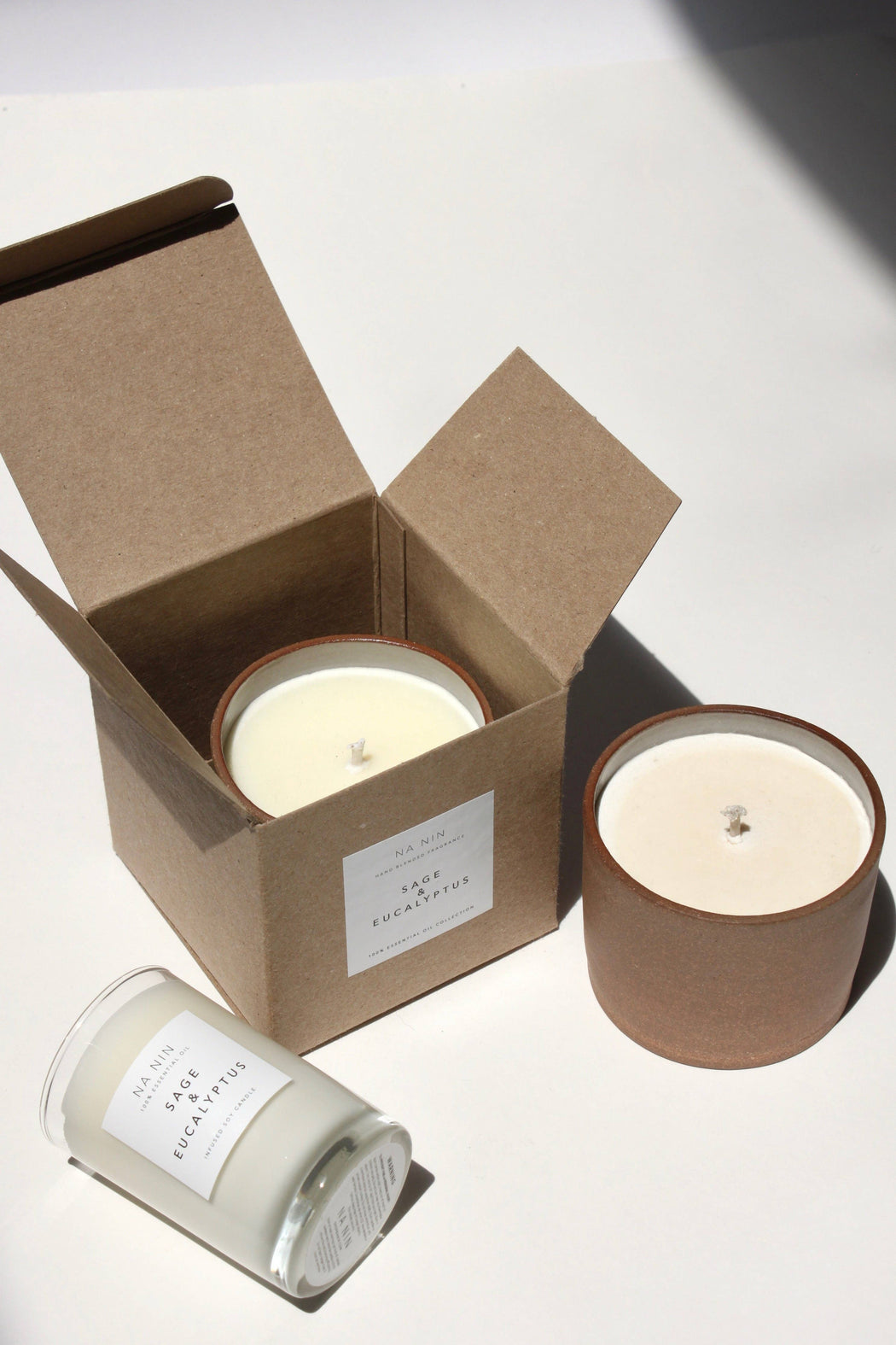 Sage & Eucalyptus Essential Oil 8oz Soy Candle