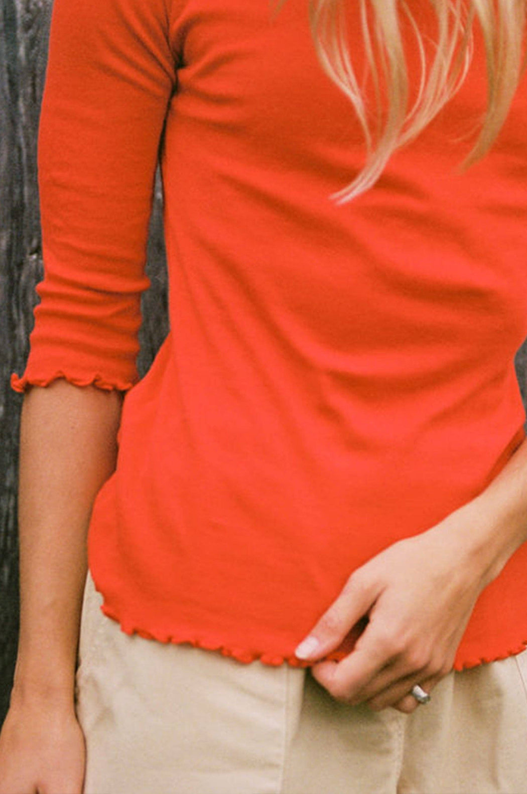 Ballet Pointelle Tee | Cherry