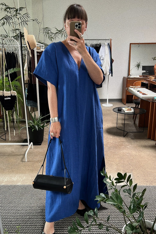 Essential V-Neck Maxi Dress | Sapphire