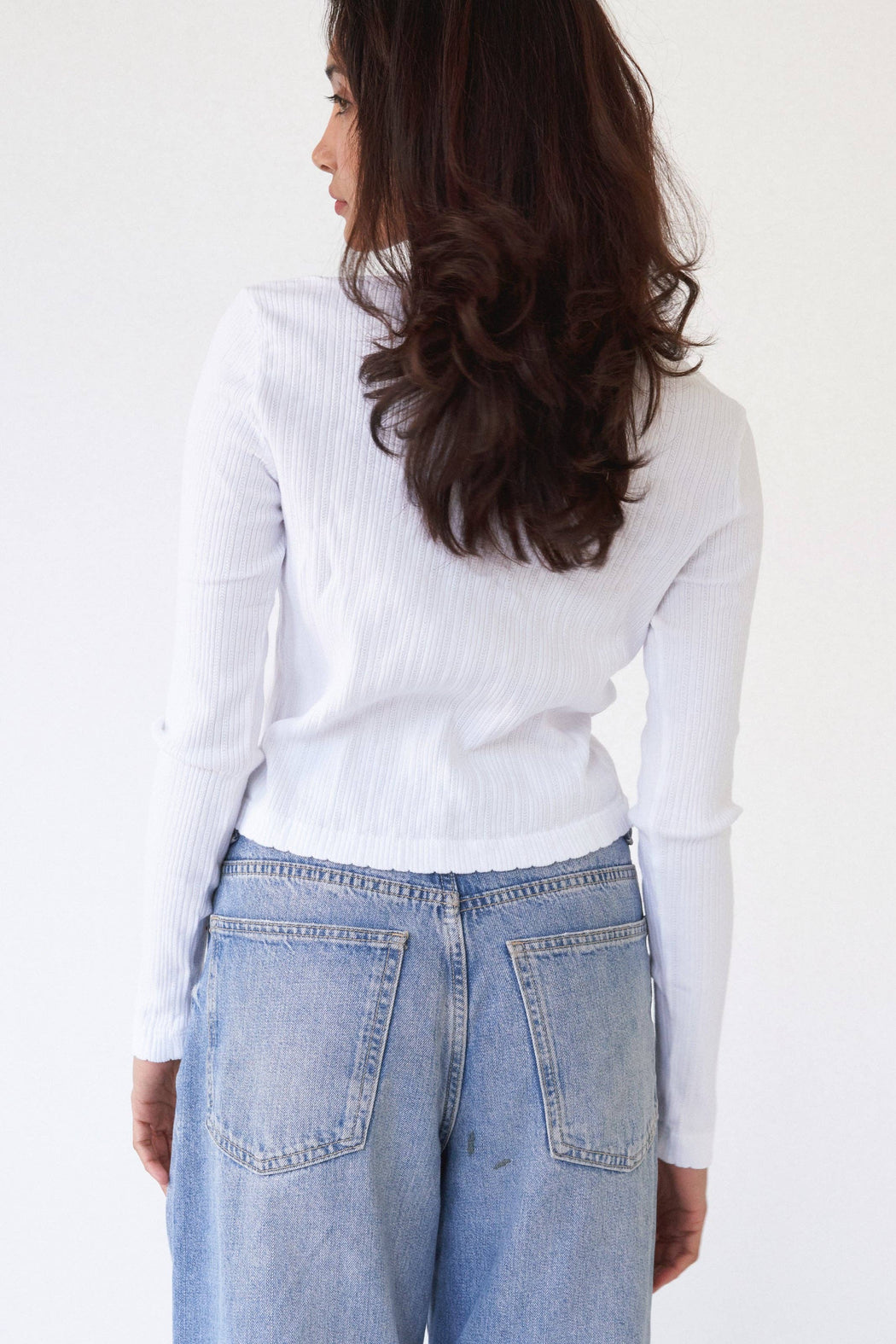 Posie Pointelle Cardigan | White