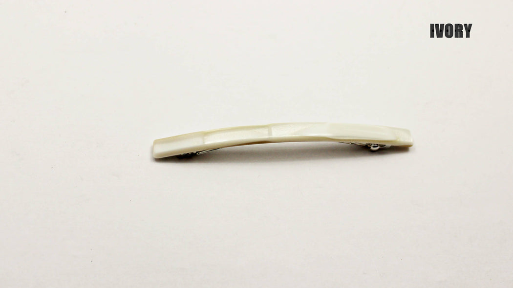 Narrow French Barrettes: Ivory