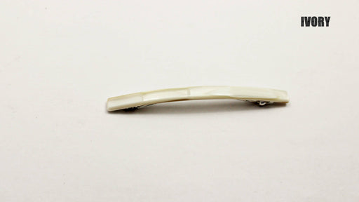 Narrow French Barrettes: Ivory