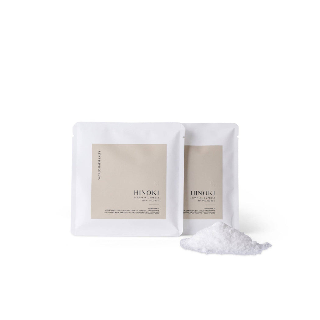 Hinoki Bath Salt || Epsom & Mediterranean Sea Salt Blend(80g x 1 Pouch)
