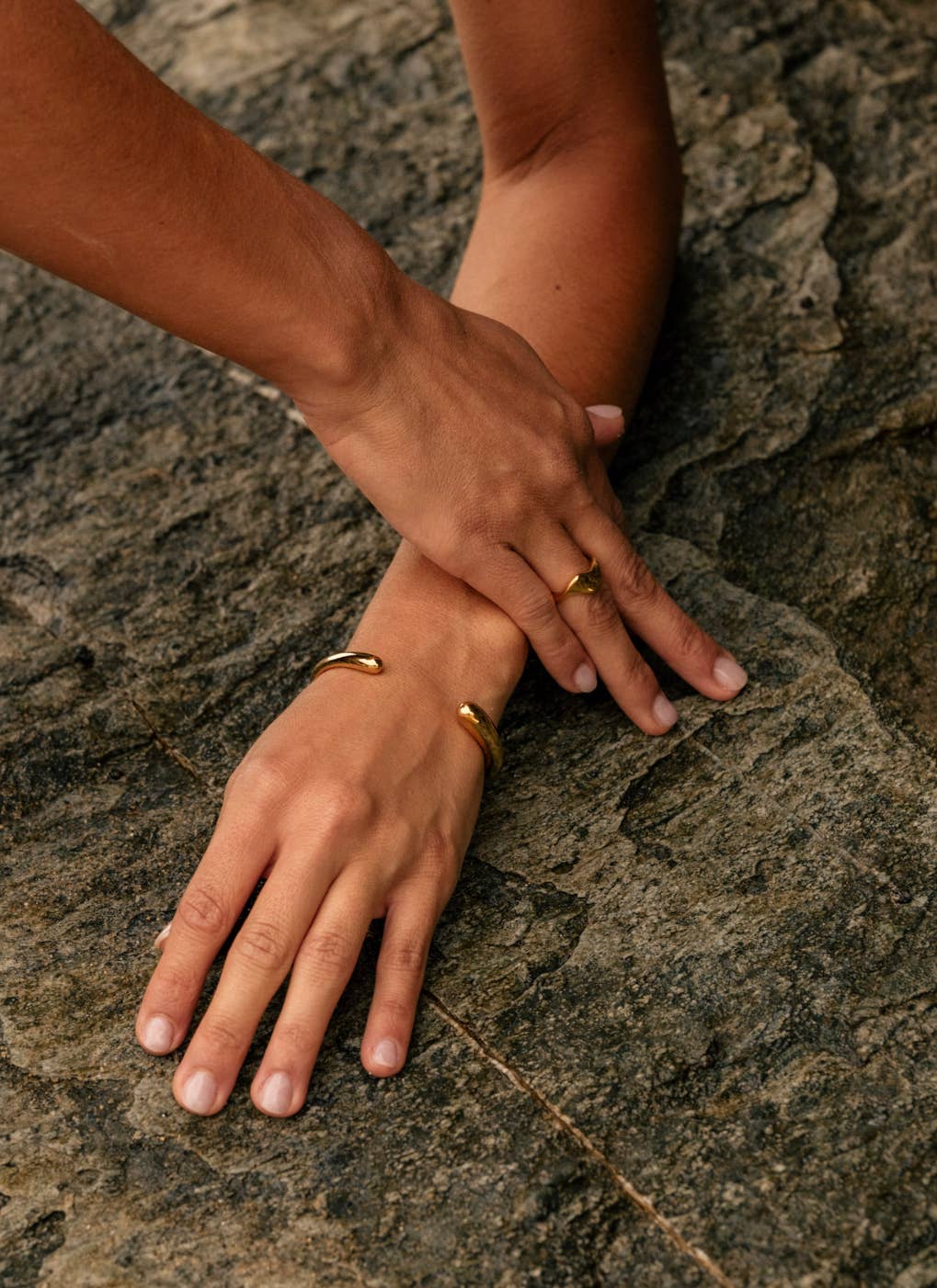 Paloma Cuff Bracelet | Gold Organic Open Cuff