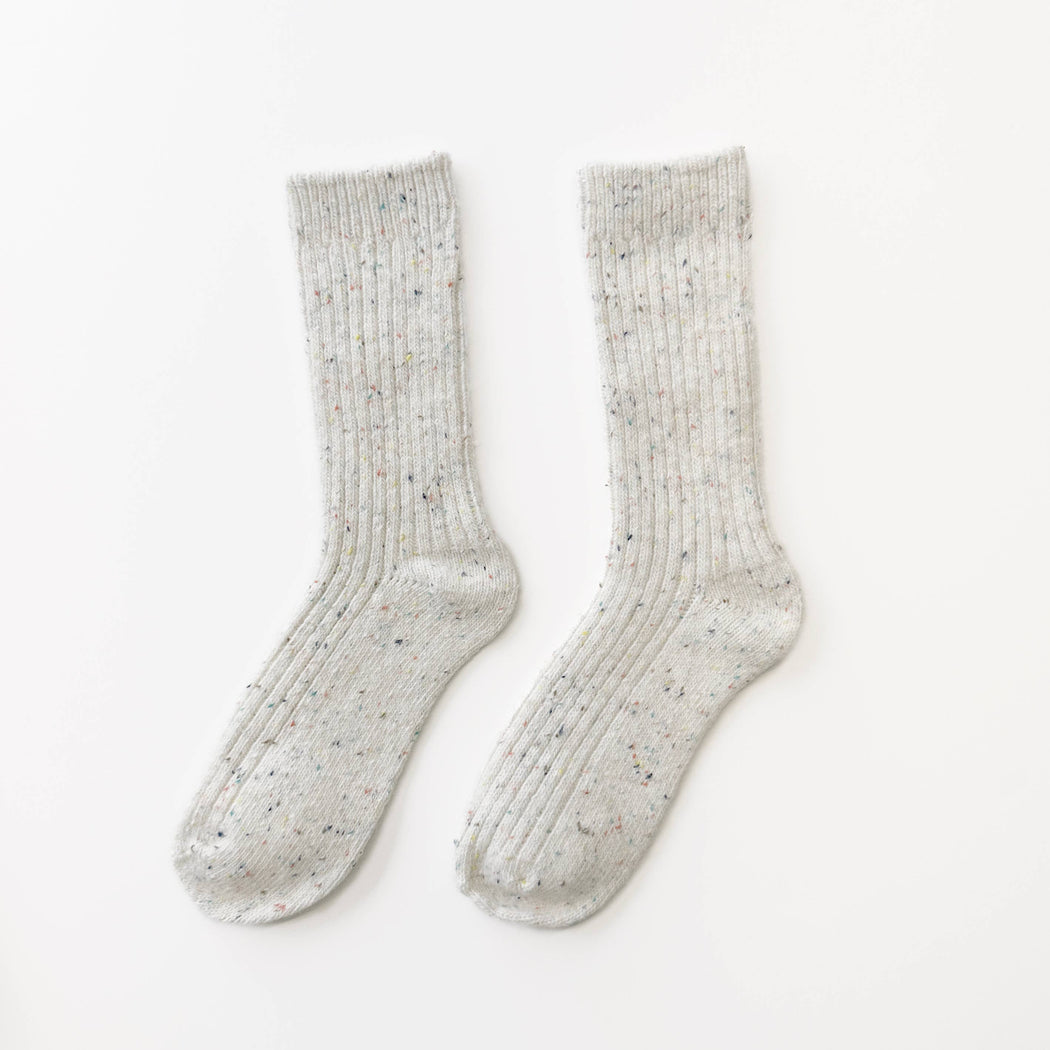 Fireside Sprinkle Wool Socks | French Vanilla