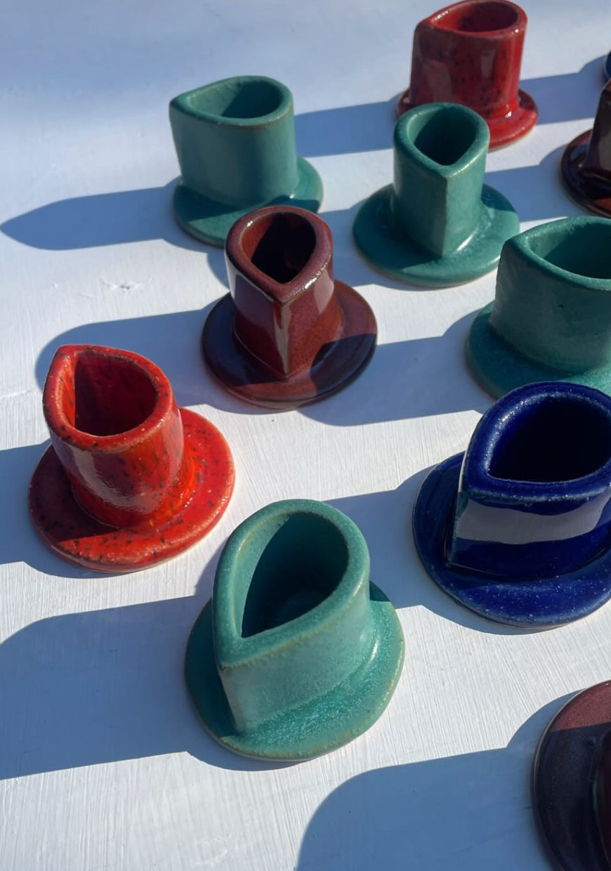 Stoneware Candle Holders