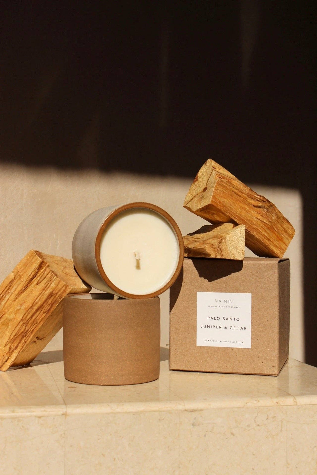 Palo Santo, Juniper, & Cedarwood Essential Oil 8oz Soy Candle