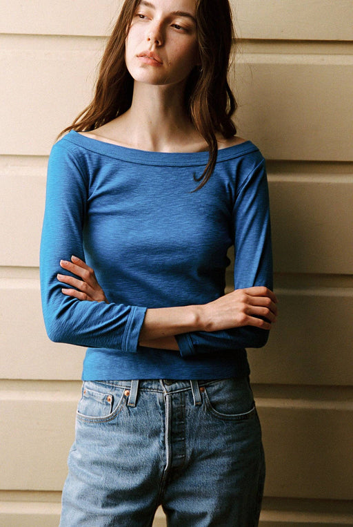 Bateau Slub Top | Cobalt