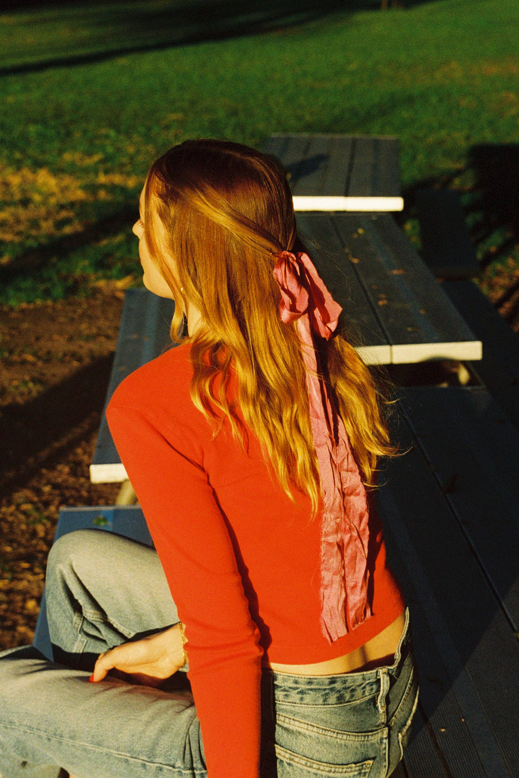 Organic Rib Cardigan | Cherry
