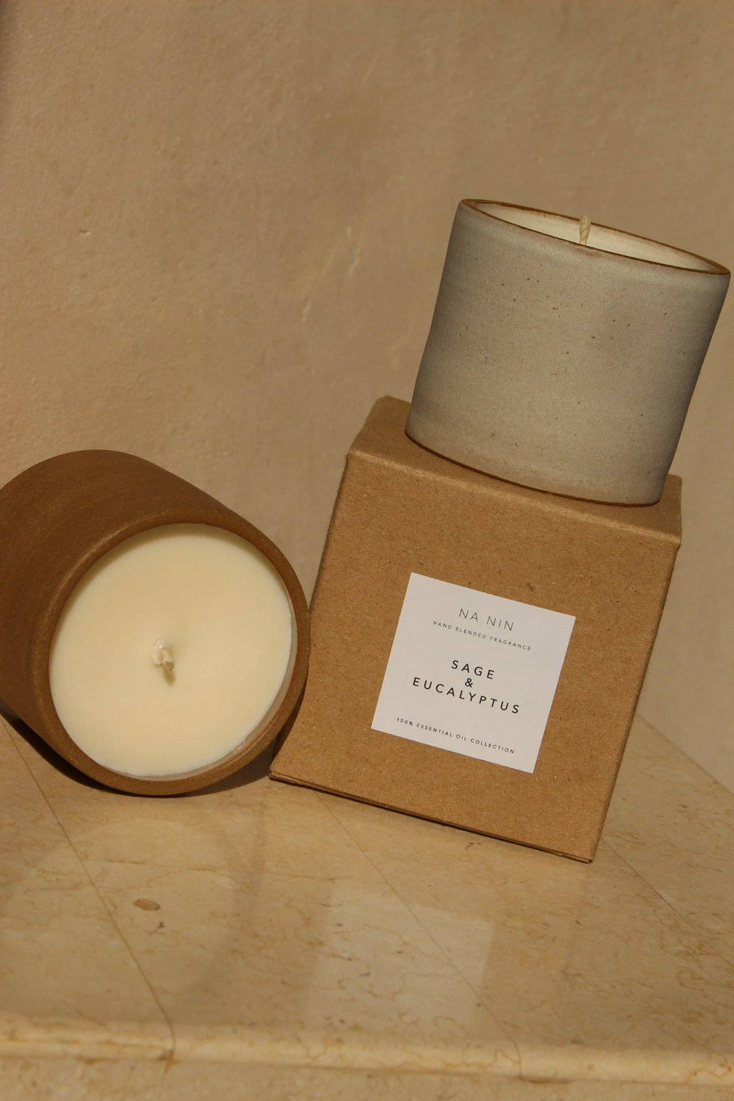 Sage & Eucalyptus Essential Oil 8oz Soy Candle