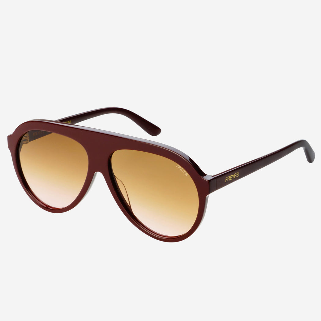 Maxwell Acetate Unisex Aviator Sunglasses  : Burgundy