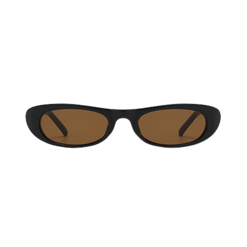 The Rosa - Black/Tan - Soft Rectangle Sunglasses