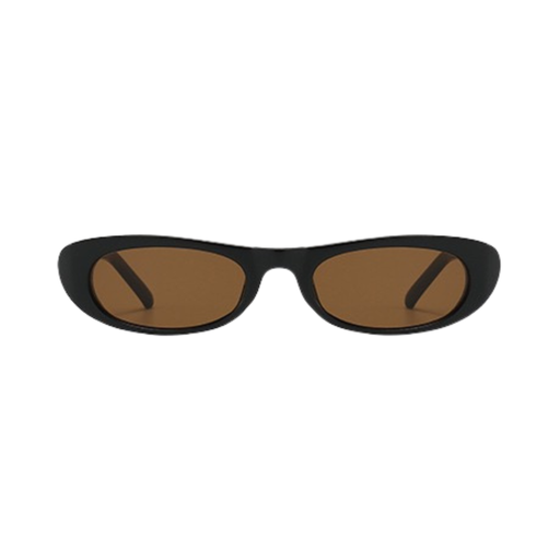 The Rosa - Black/Tan - Soft Rectangle Sunglasses