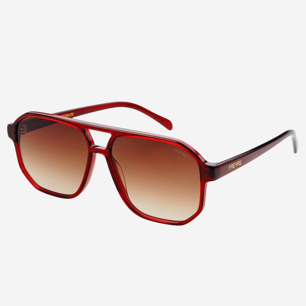 Billie ( NEW ) Unisex Aviator Sunglasses : Dark Cherry
