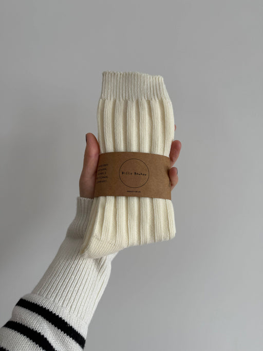 EVERYDAY COTTON RIBBED SOCKS | Cream
