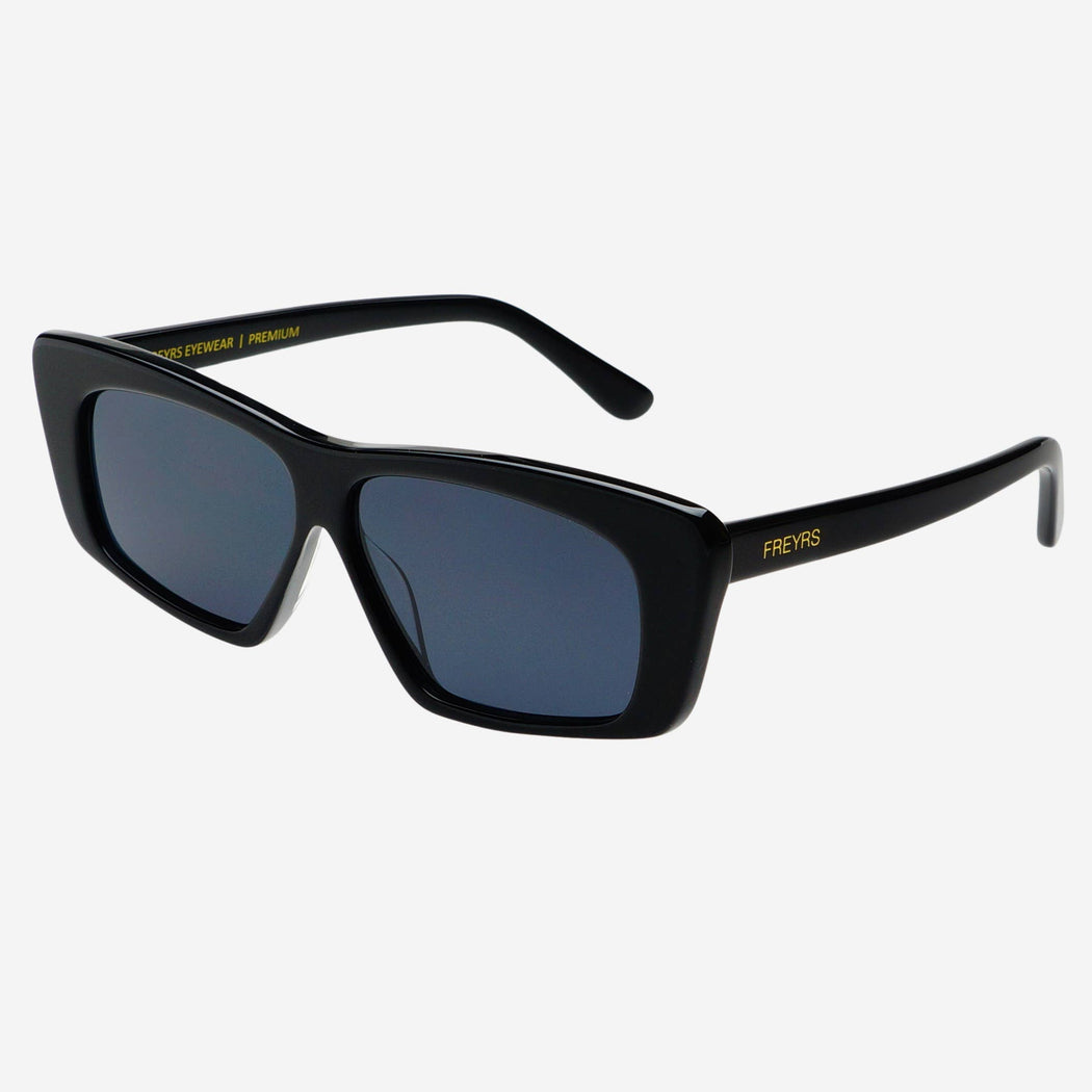 Lexi Acetate Unisex Rectangular Sunglasses : Black