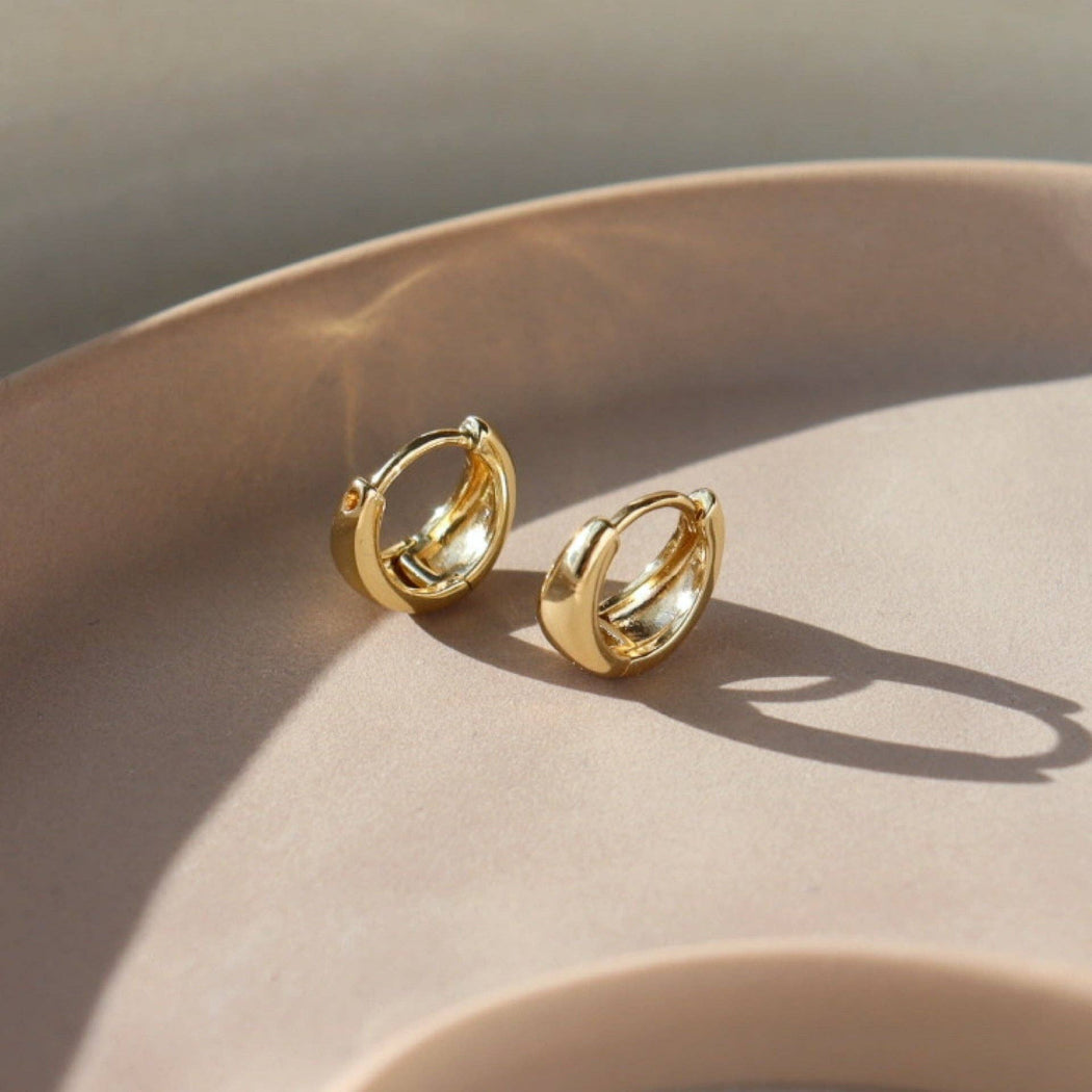 Mia Huggie Hoop Earrings | 14k Gold Fill or Sterling Silver
