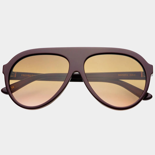 Maxwell Acetate Unisex Aviator Sunglasses  : Burgundy