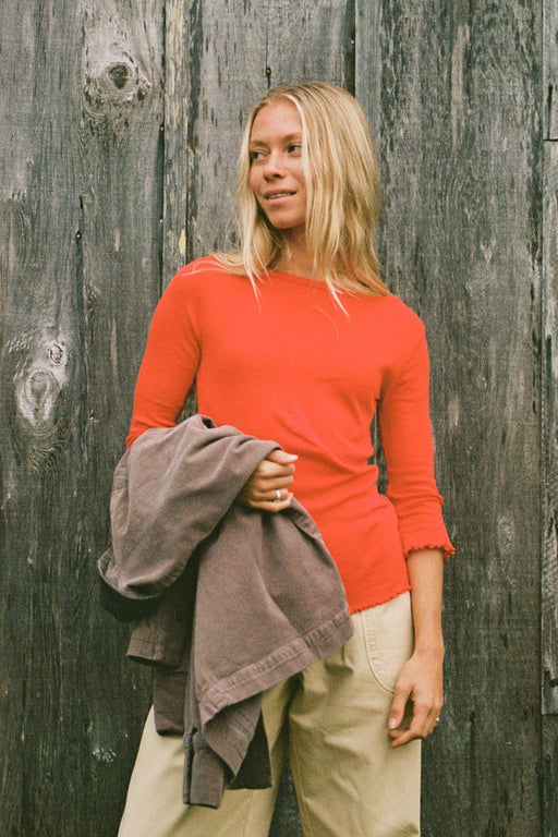 Ballet Pointelle Tee | Cherry