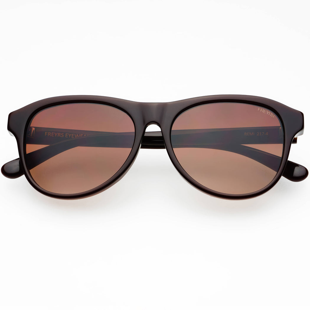 Remi Acetate Unisex Sunglasses : Chocolate Brown