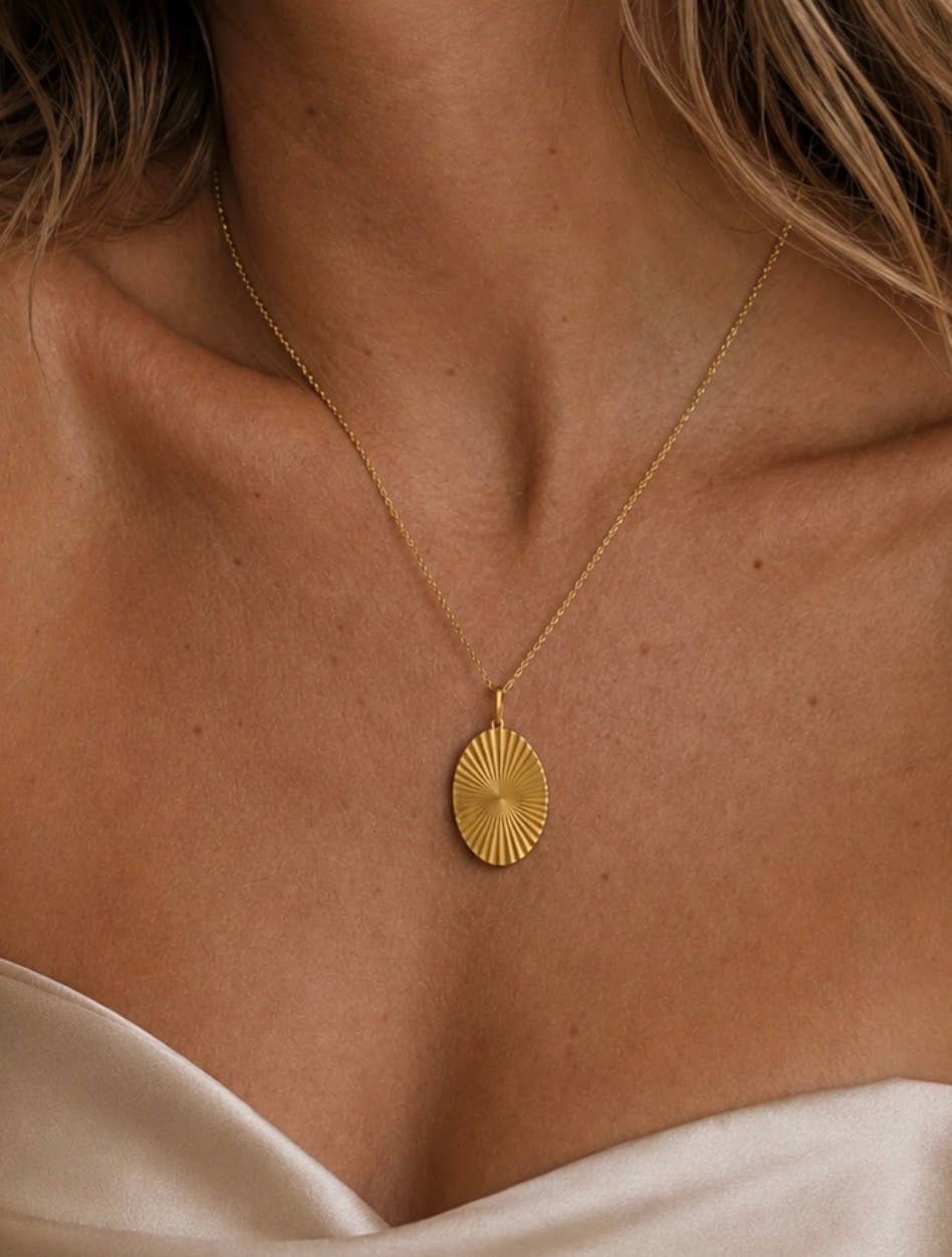 Oval Burst Necklace
