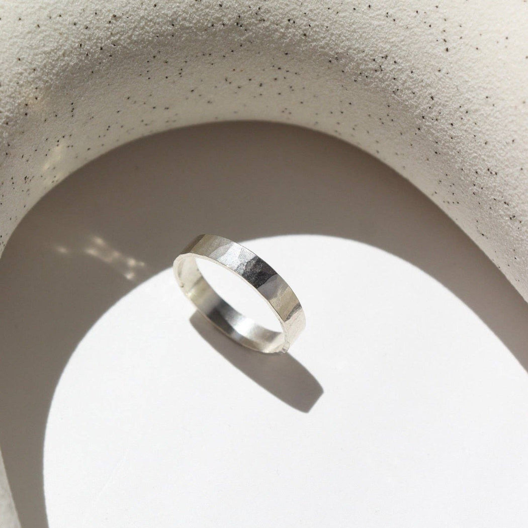 Cigar Band Ring | 14k Gold Fill or Sterling Silver
