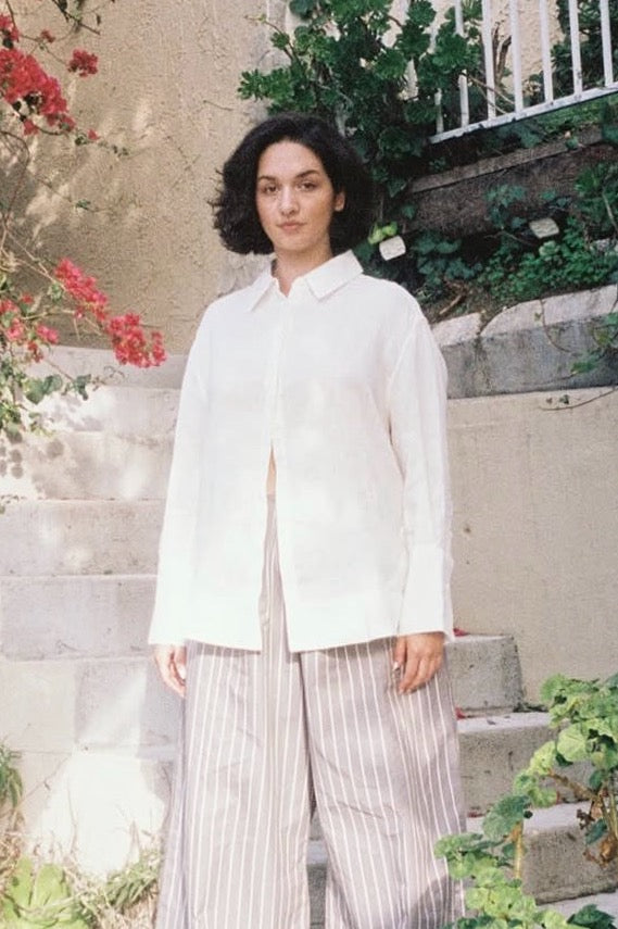 SIGNATURE LINEN SHIRT | WHITE