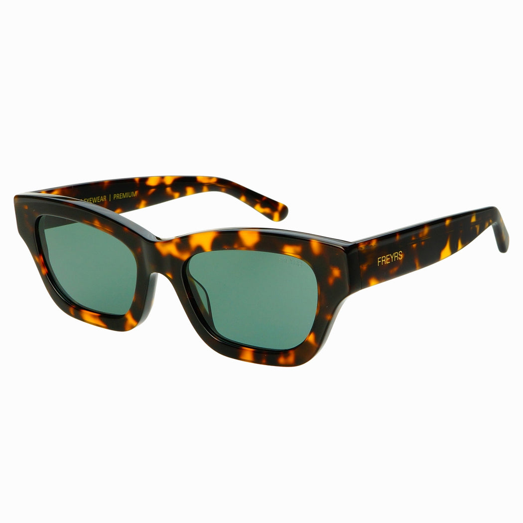 Aurora Acetate Cat Eye Sunglasses: Tortoise / G15