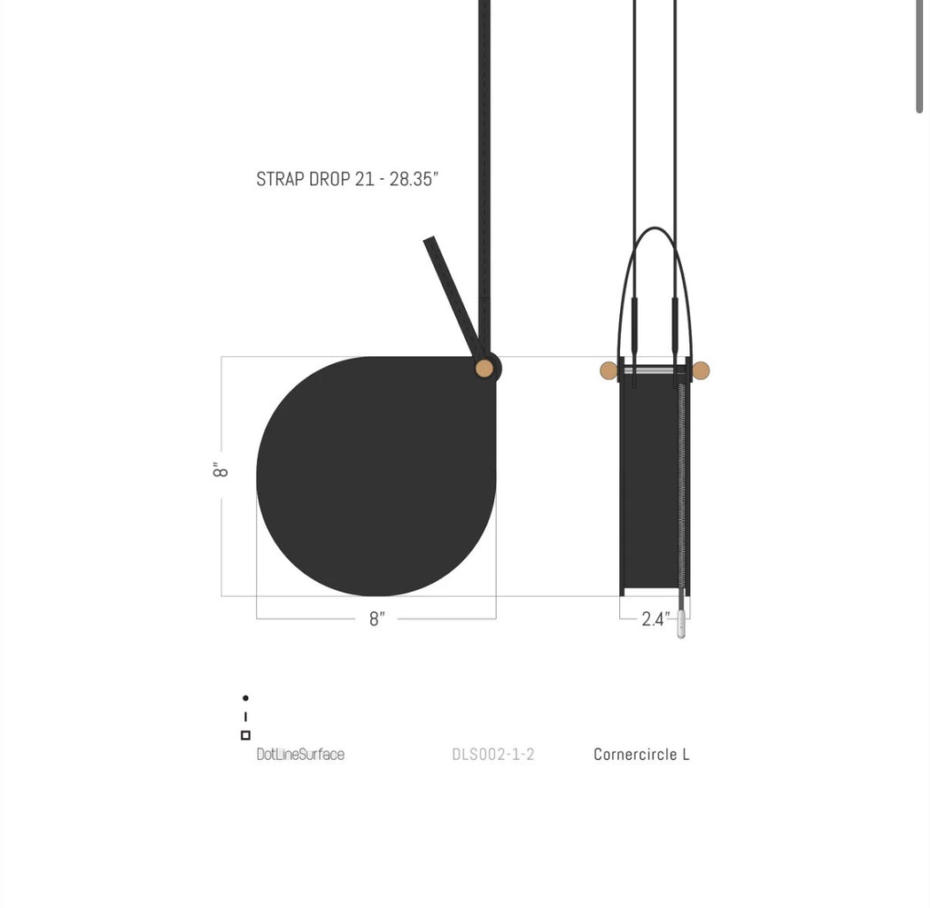 002-1-2 Cornercircle L | Black
