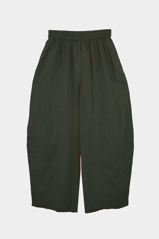 BASIC LINEN TROUSER | DARK FOREST