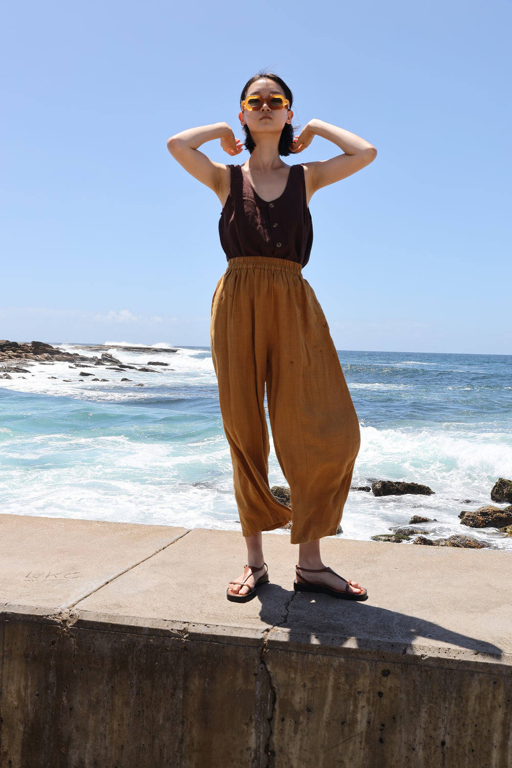 BASIC LINEN TROUSER | TURMERIC